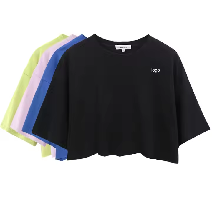 New Fashion t Shirt Women's Crop Top Custom Your's Design High Quality Crop Top