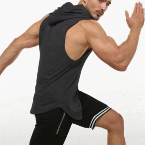 Men's Sporty Sleeveless Gym Vest Breathable Workout Muscle Stringer Cut-Off Y Back Tank Tops 3D Fitness Pattern Wholesale