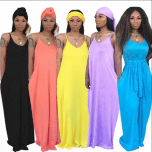Summer Plus Size Women's Clothing Cotton High Quality Women Dress Sleeveless Long Casual Ladies Loose slip Strap Dresses