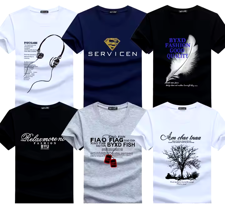 Hot Selling Men's Hip-hop T-shirts of Good Quality Used Loose Men's Short-sleeved T-shirts Factory Wholesale