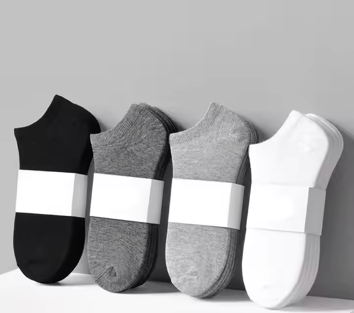 Socks Men Pol Cotton Women Unisex Plain Solid Color Black White Summer Custom Socks in Bulk From China Manufacturer