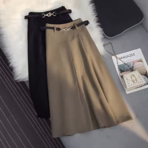 Women's Spring Skirts Midi Length High Waist a Line Skirts for Women Slim Traditional Casual Women's Long Skirt