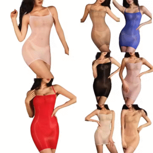 Women's Glossy See Through Bodycon Dress Mini Dress for Nightwear Clubwear for Nightclub Dating Night