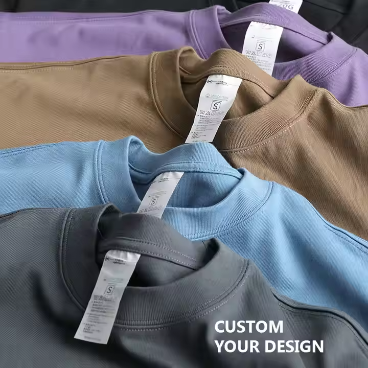 Comfortable Oversized Tshirt High Quality Heavyweight Muti Color T-shirt Custom logo Blank Plain t Shirt for Men