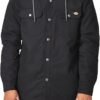 Dickies Men's Fleece Hooded Duck Shirt Jacket Black