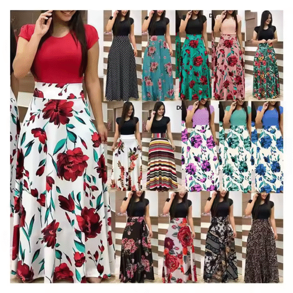 Ladies Long Patchwork Elegant Party Floral Maxi Ladies Plus Size Women's A-line Casual Dresses for Woman