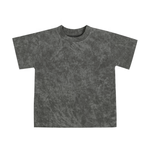 Summer Heavyweight T Shirts Blank Oversize Kids Acid Wash Vintage Cotton for Boy - Image 3