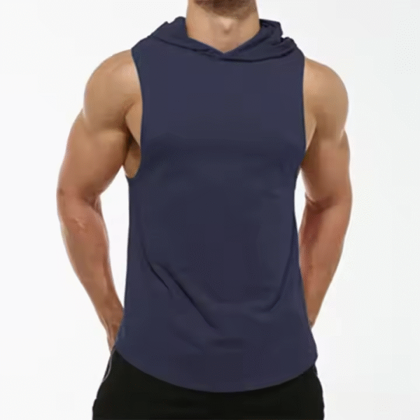 Men's Sporty Sleeveless Gym Vest Breathable Workout Muscle Stringer Cut-Off Y Back Tank Tops 3D Fitness Pattern Wholesale - Image 3