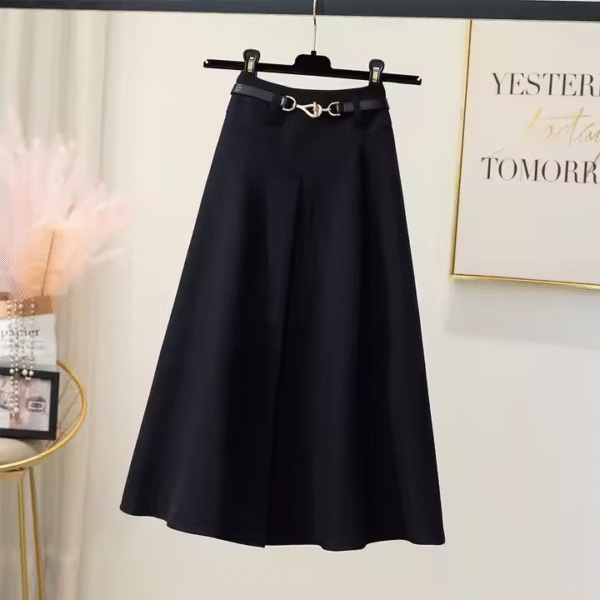 Women's Spring Skirts Midi Length High Waist a Line Skirts for Women Slim Traditional Casual Women's Long Skirt - Image 3